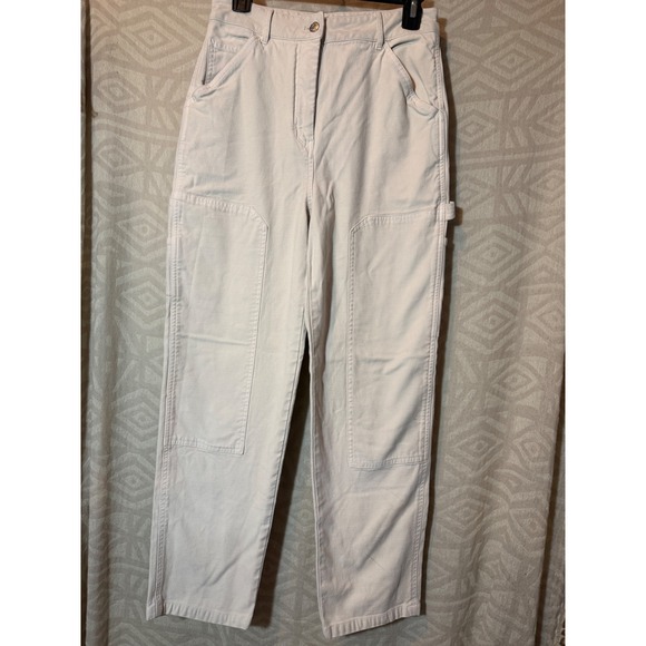Wilfred Pants - Wilfred Free Aritzia Beige Carpenter Pants High Rise Utility Straight Leg Size 8